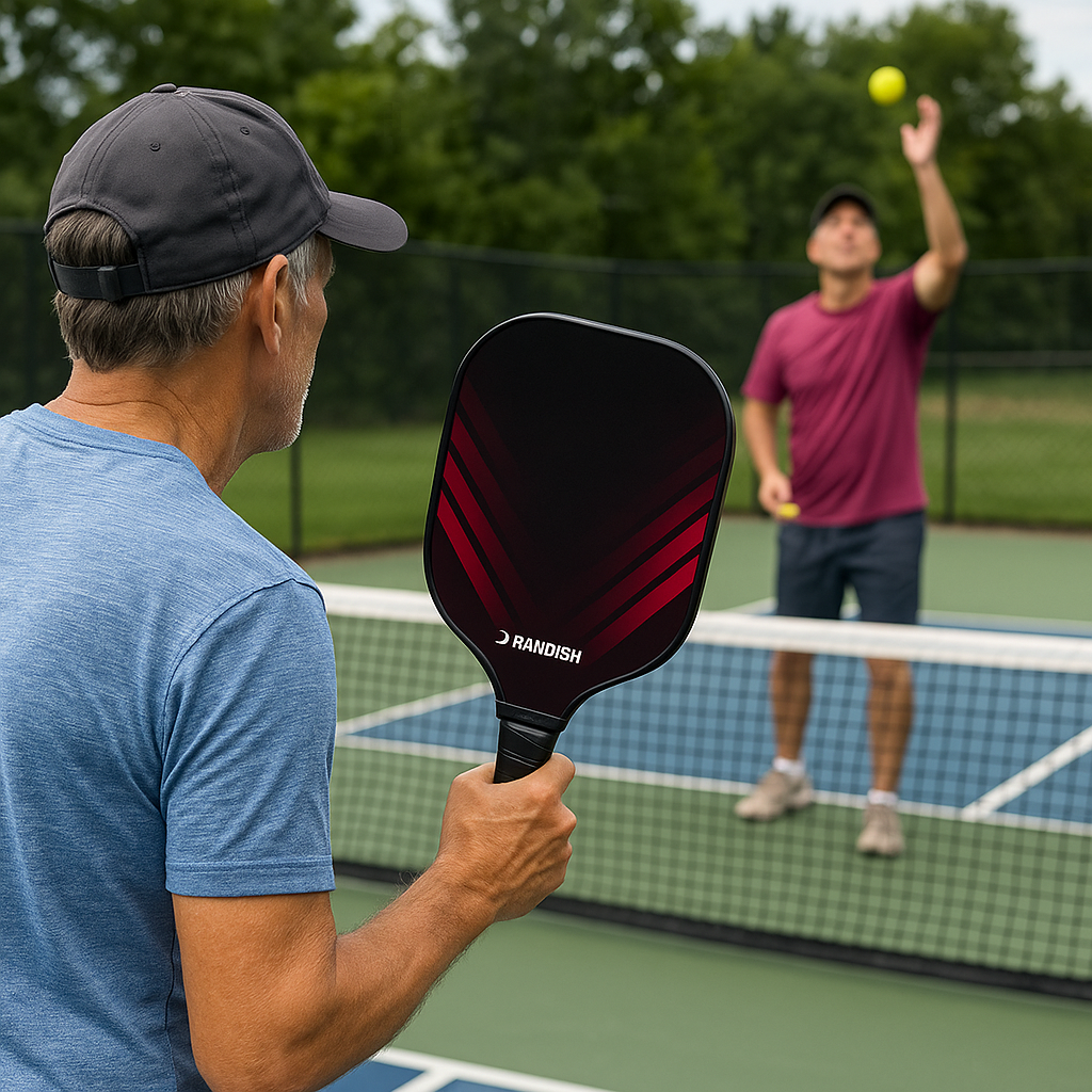 RANDISH Fiberglass Pickleball Paddle - Burgundy, Lightweight & Durable for Outdoor Sports